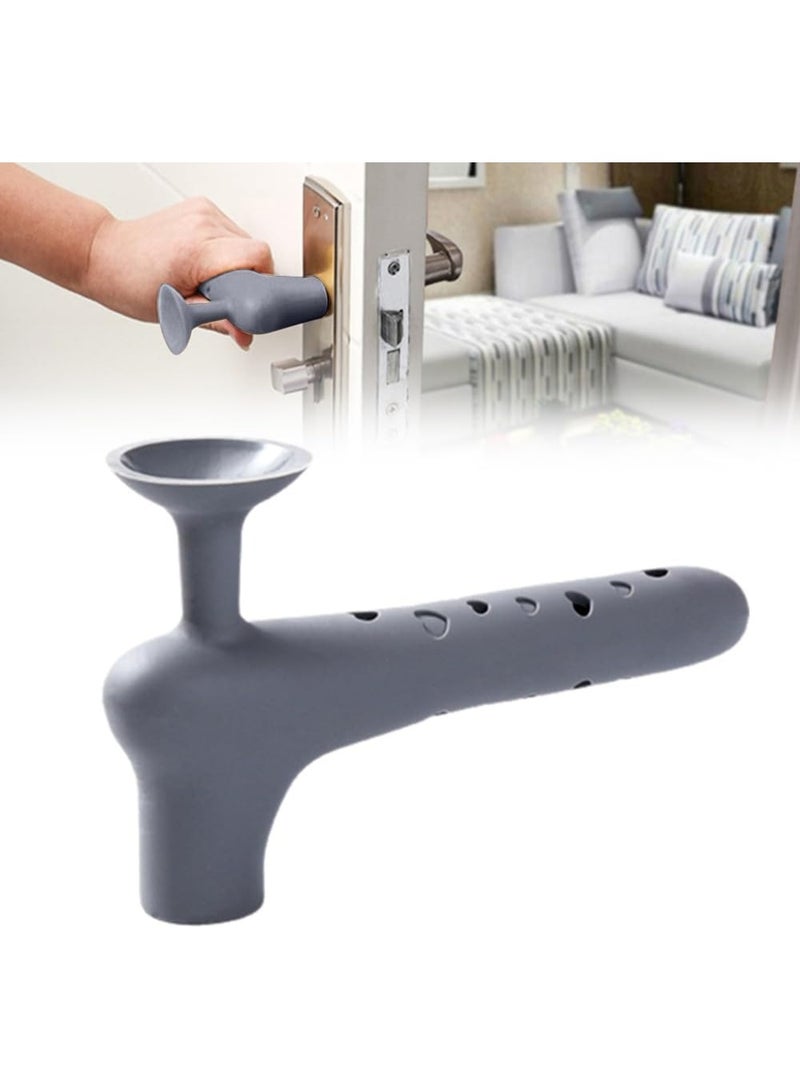 هابي هوم 2 قطعتين من سدادة الباب المصنوعة من السيليكون المضادة للتصادم بقاعدة لاصقة قوية – واقي للجدران يمنع اصطدام الباب ويحمي الطلاء من الخدوش، مانع انزلاق لتثبيت الباب مفتوحًا، تصميم مرن ومتین للاستخدام المنزلي والمكتبي - Image 3